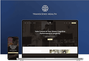 A visual mockup of transcend Health Group website, by NGNG