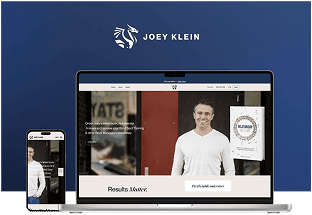 A visual mockup of Joey Klein's website, by NGNG