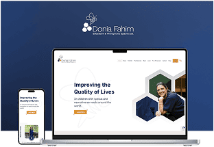 A visual mockup of Donia's website, by NGNG